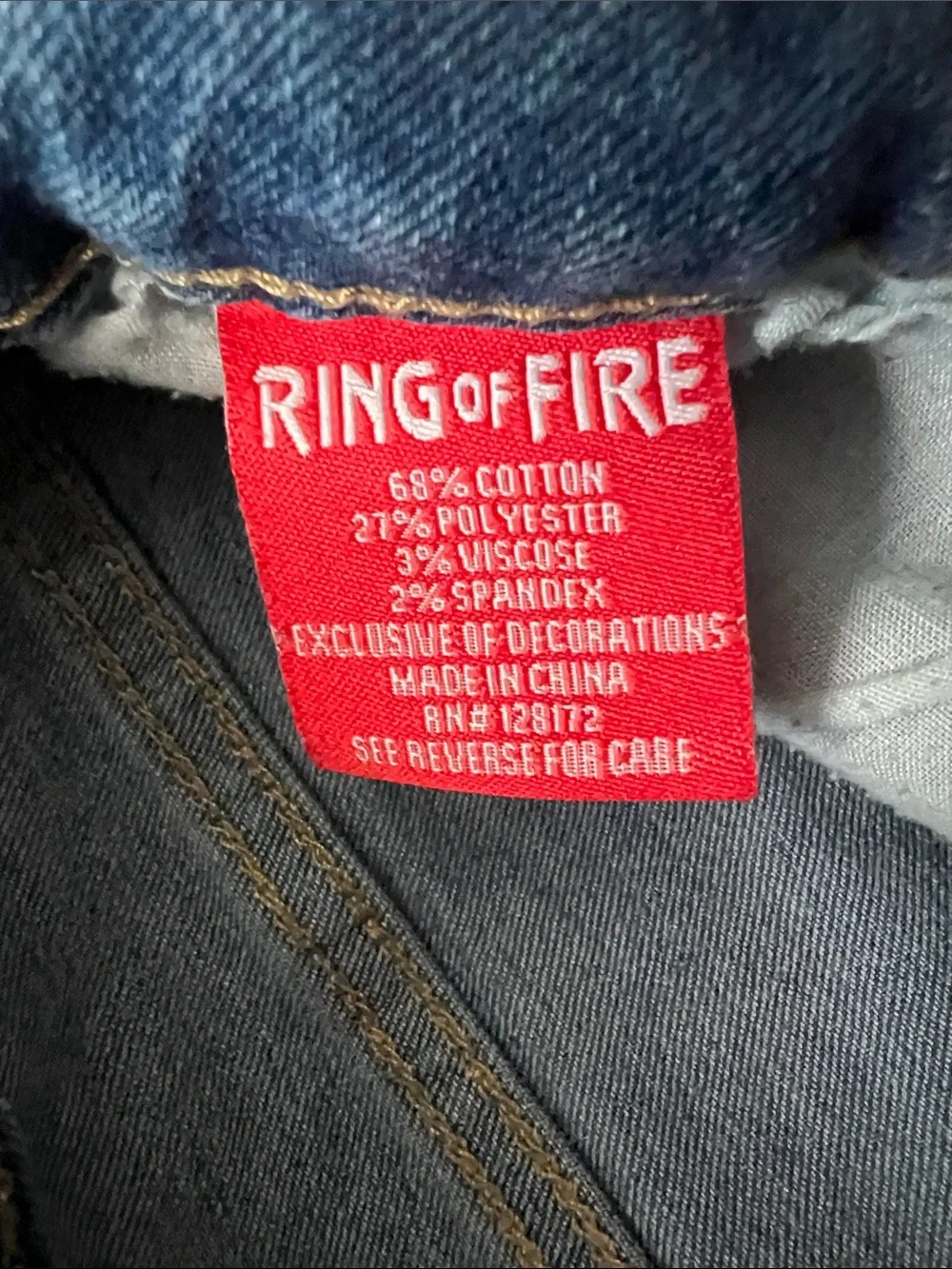Ring of Fire Men's Faded Blue Denim Slim Straight Jeans - Size 32/30